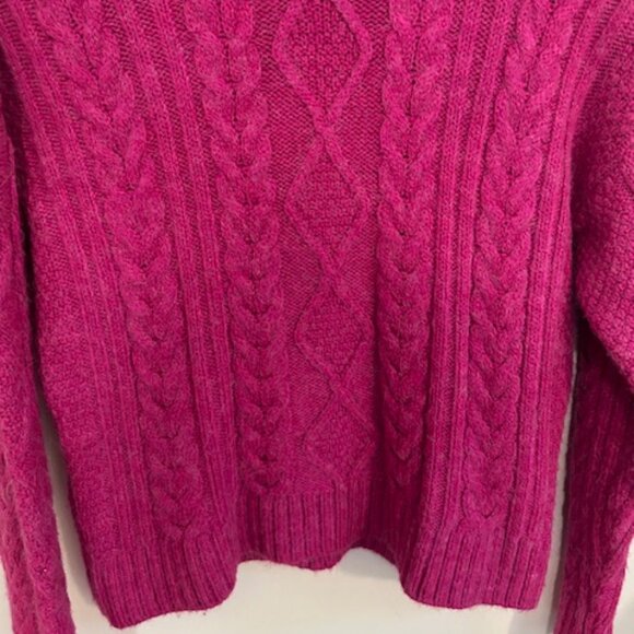 Anthropologie Payton Cable Knit 1/4 Zip Fishermen Sweater- Size Medium - Picture 6 of 9
